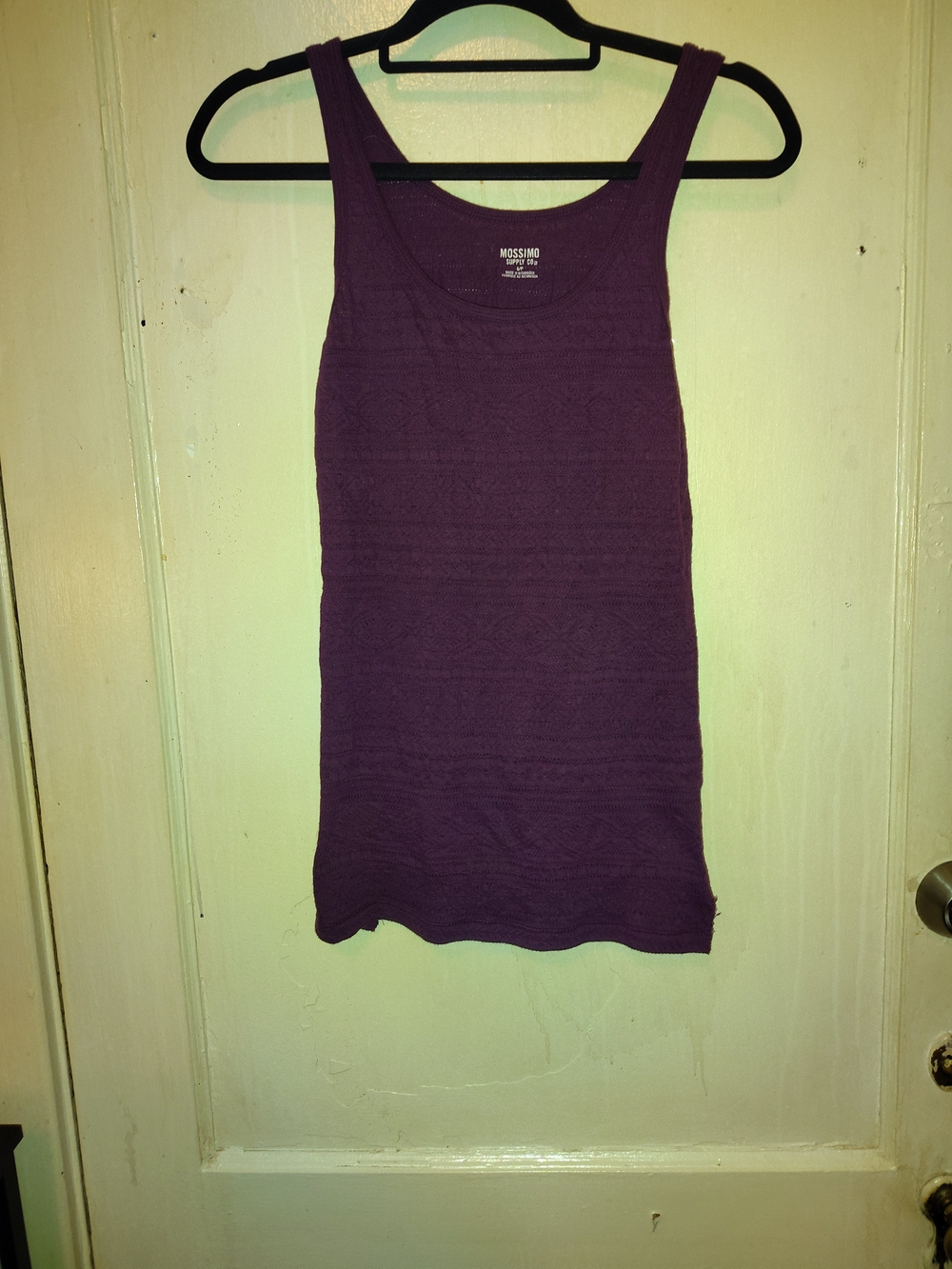 Mossimo Supply Co. Deep Purple Ribbed Tank Top - Women's Sleeveless